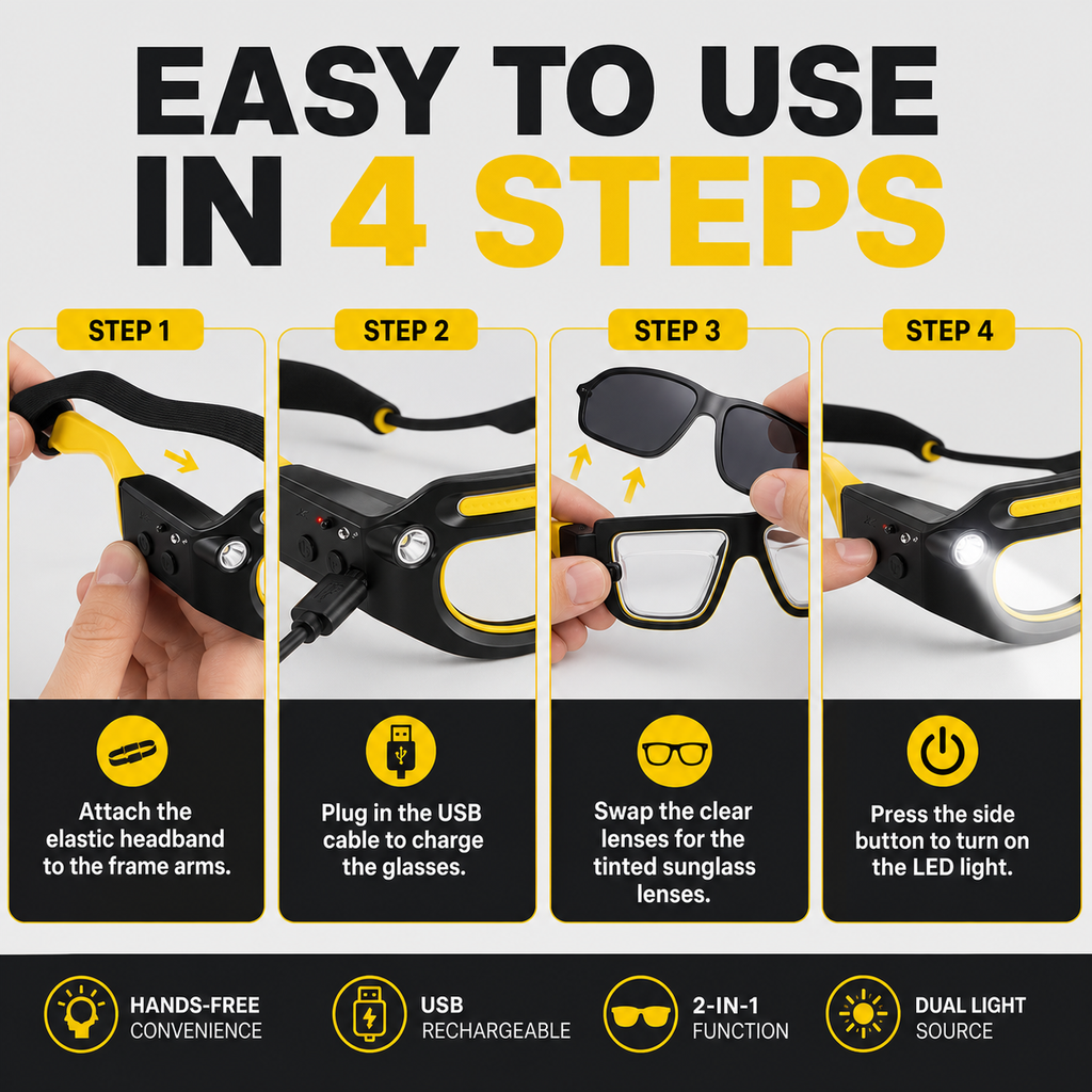 Repair Glasses Headlamp