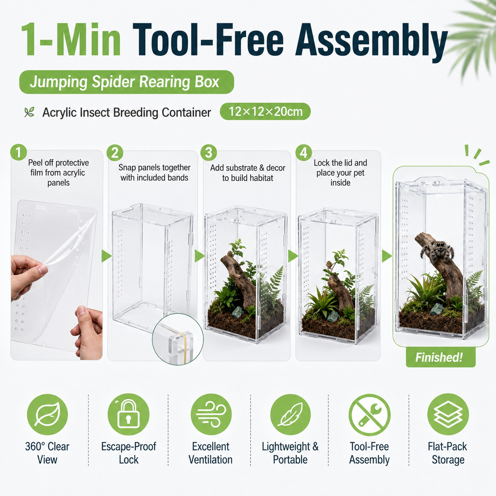 Acrylic insect breeding container