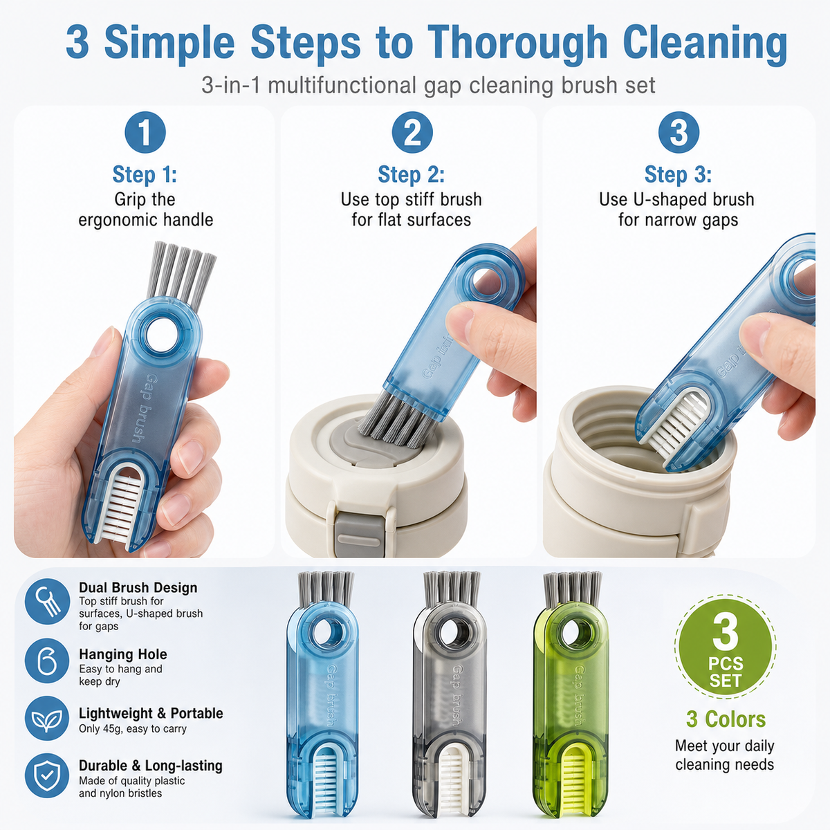 Multifunctional Gap Cleaning Brush