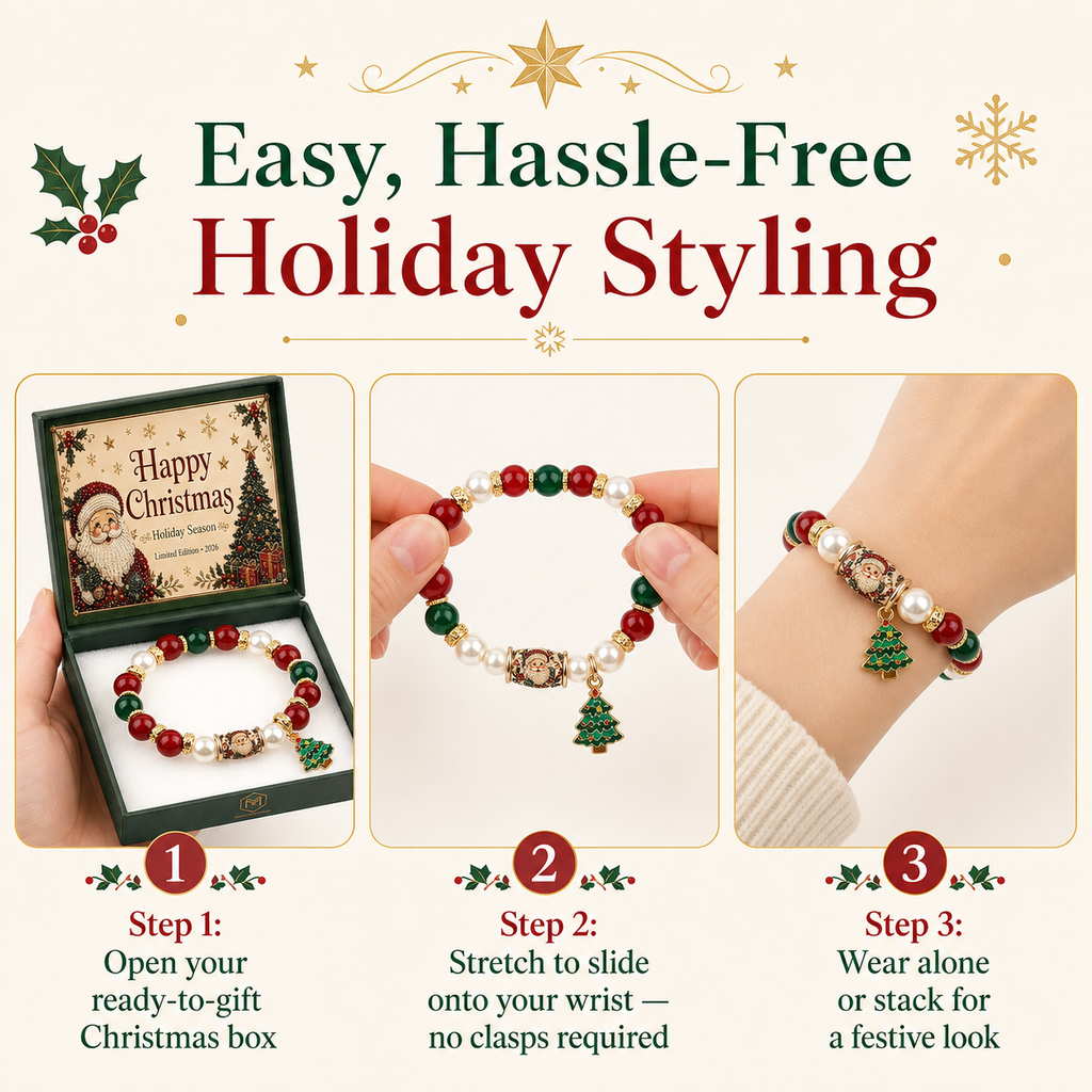Christmas pearl bracelet