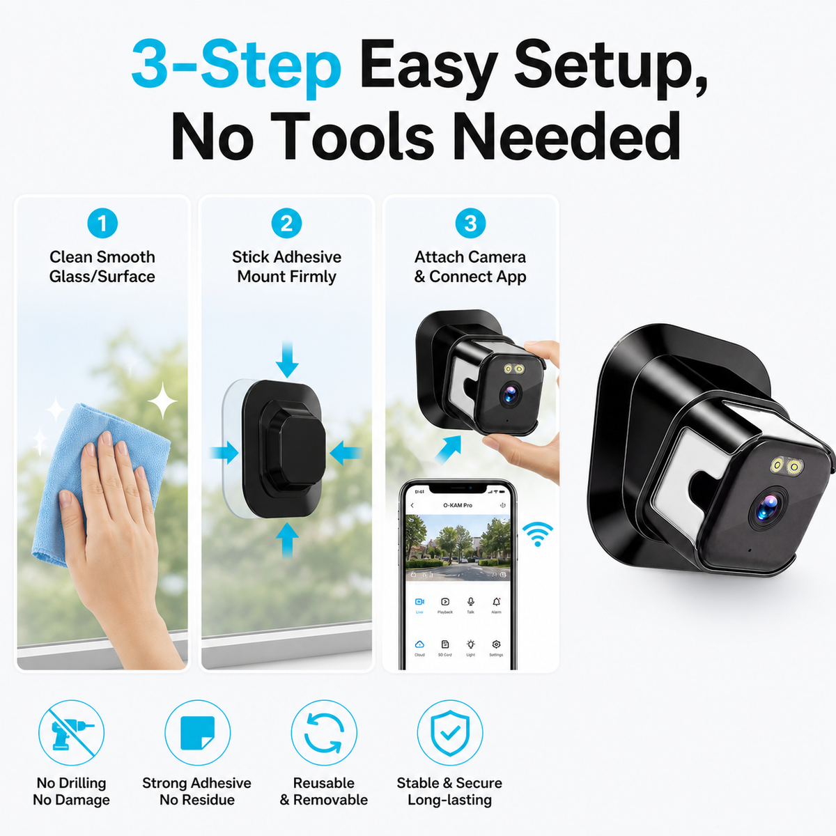 Indoor HD Security Camera with Night Vision