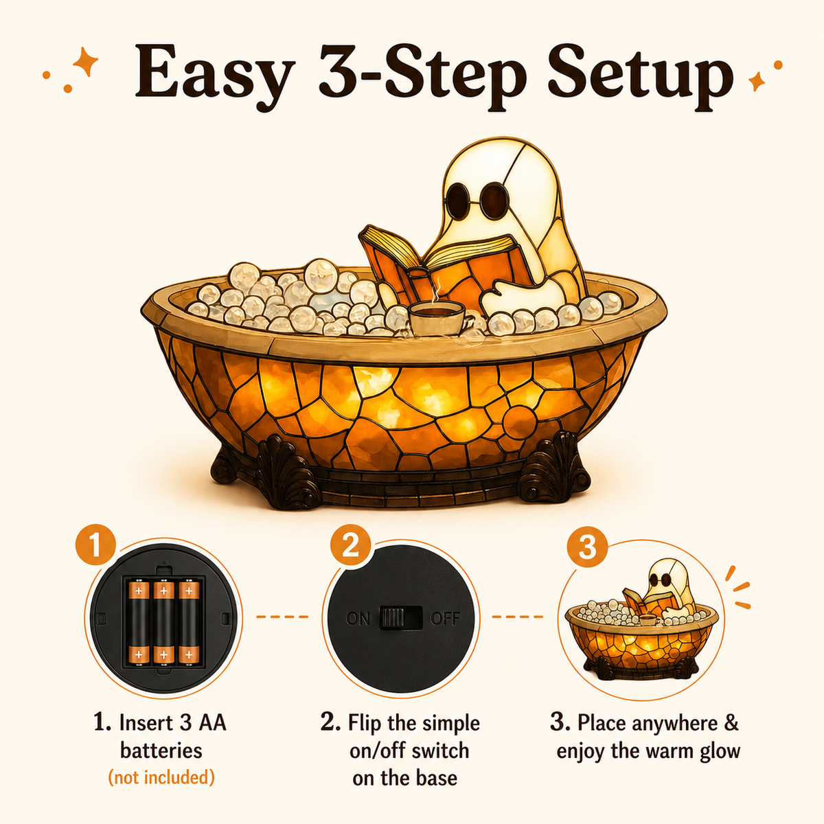LED Bubble Bath Lamp Halloween Night Light