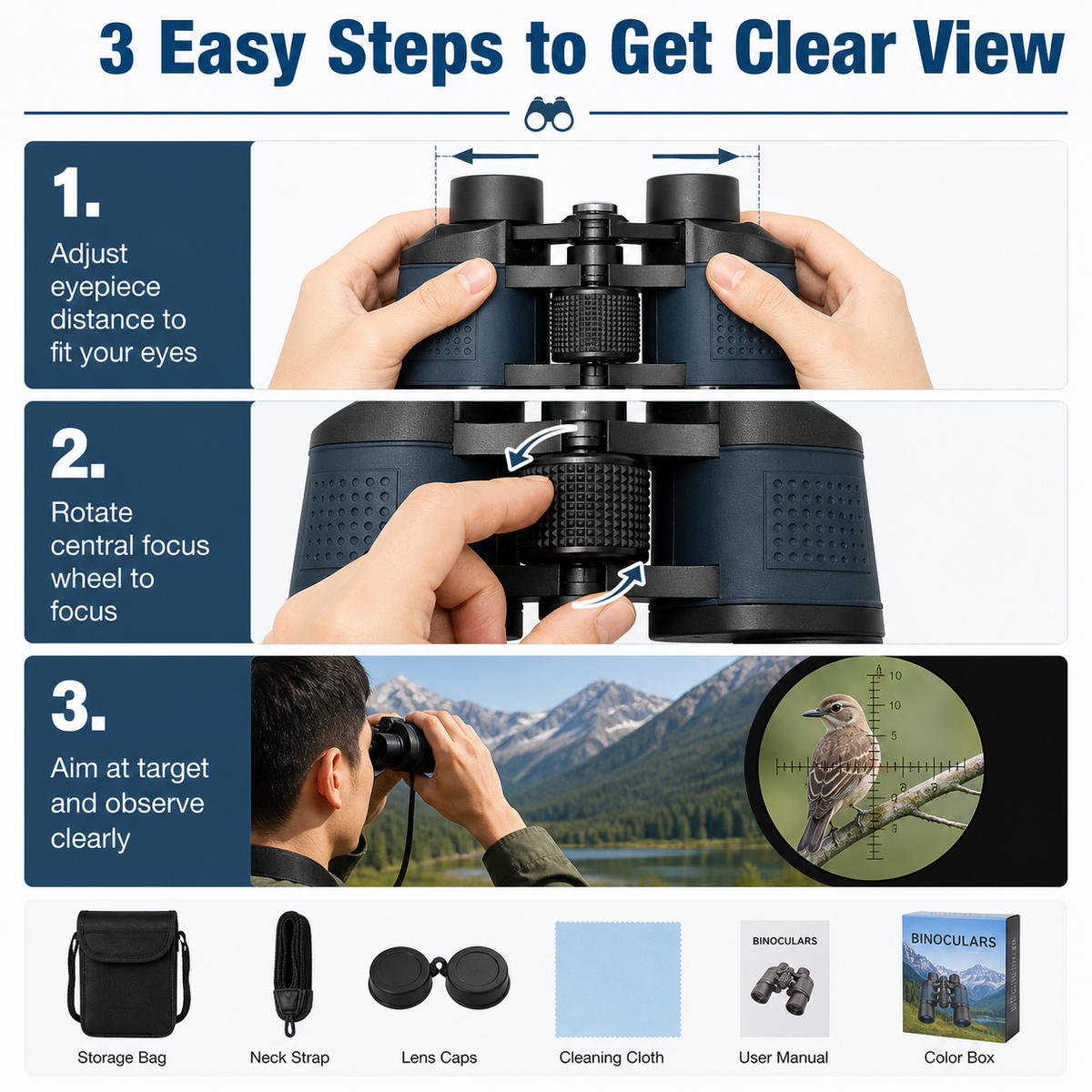Coordinates 60X60 binoculars high definition high power night vision red film outdoor