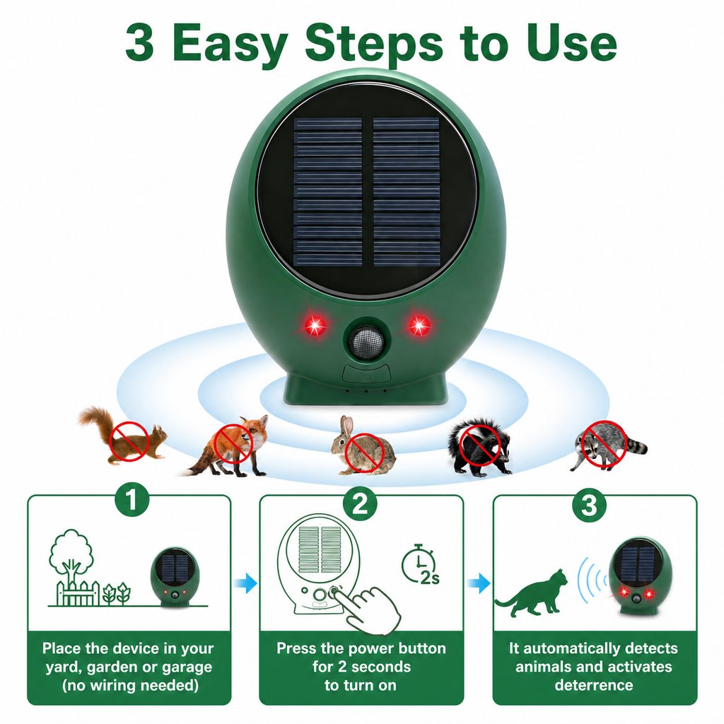 Solar Animal Repeller Deterrent