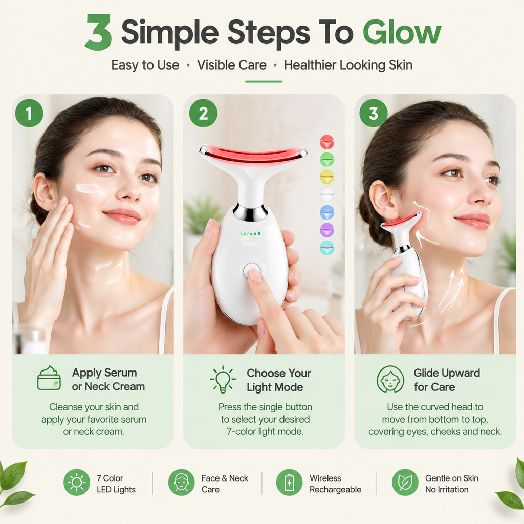 7-Color Light & Red Light Beauty Massage Device