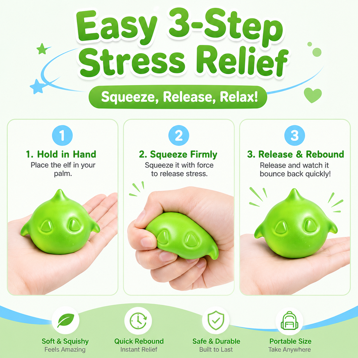 Elf slow rebound pinch music toy