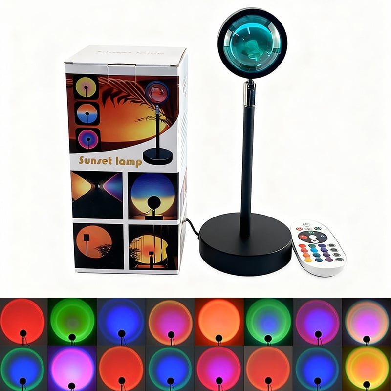 🌅Sunset Lamp Projector Light 💫180° Adjustable RGB Sunset Mood Lamp