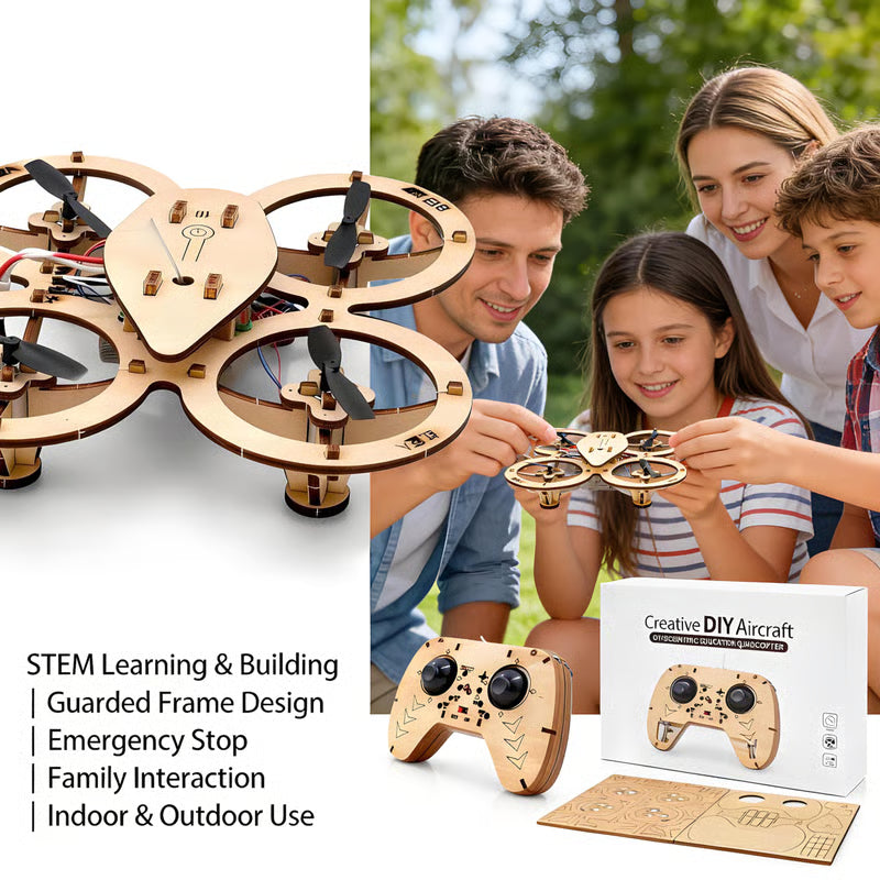 🎁🔥🧩 DIY Wooden Drone Building Kit 🚁