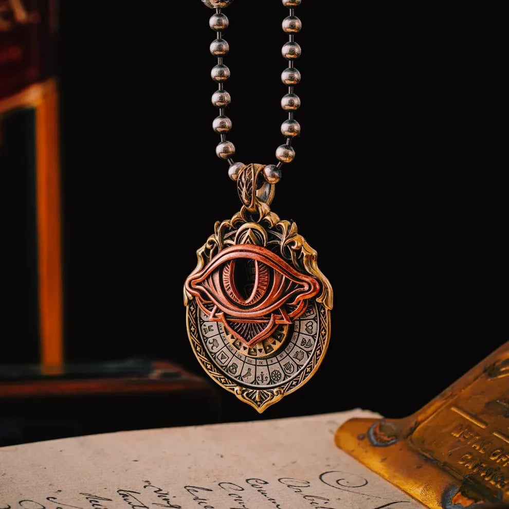 👁️‍🗨️Handmade Tarot Vision Pendant: Connect to Cosmic Wisdom Anytime(Cheat Sheet Included)