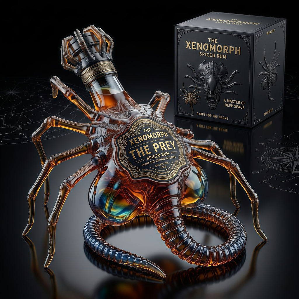 The Facehugger Black Spiced Rum 3D Sculpted Facehugger Collector's Edition Bottle