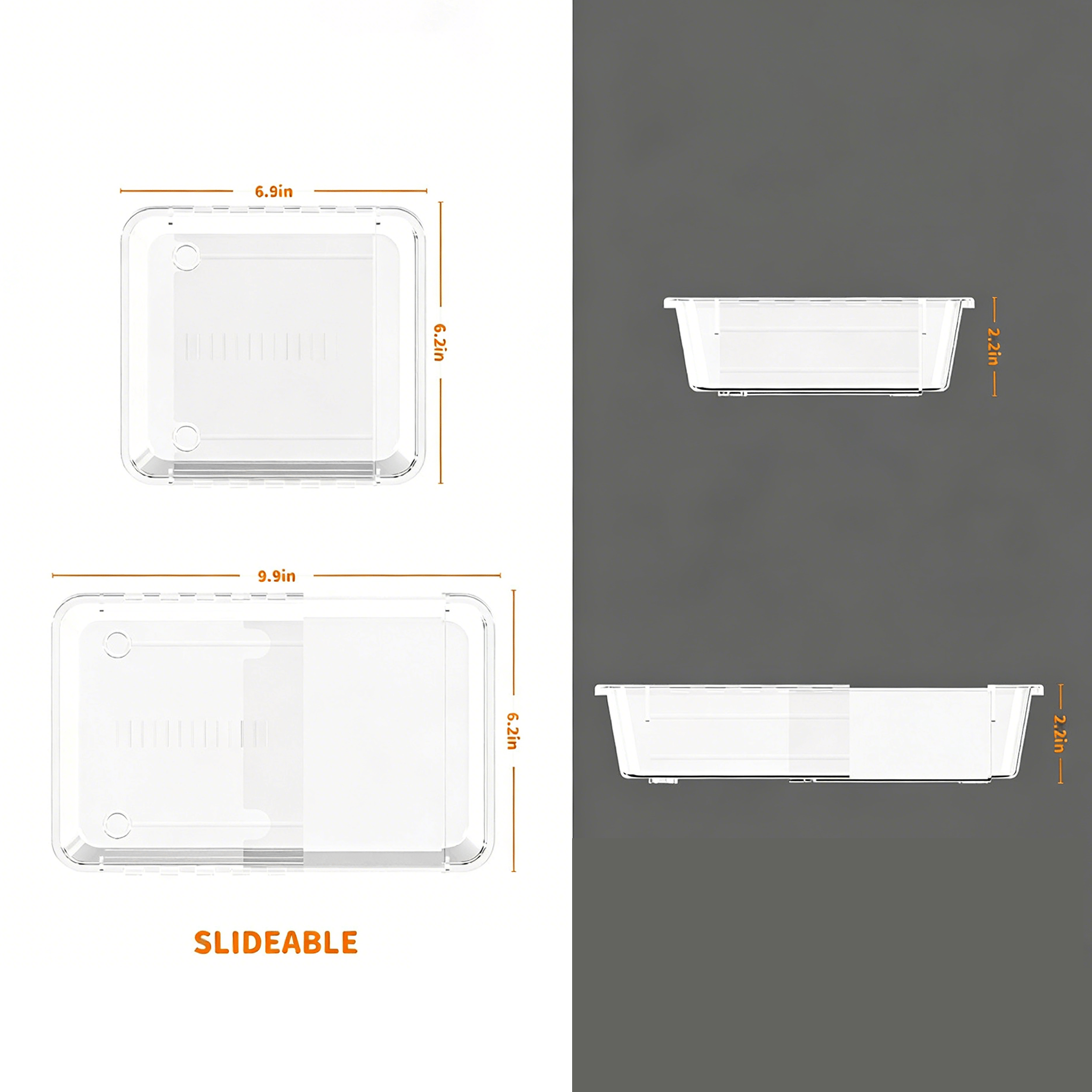 📦 Expandable Clear Drawer Organizer | Customizable Storage