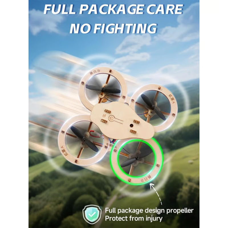 🎁🔥🧩 DIY Wooden Drone Building Kit 🚁
