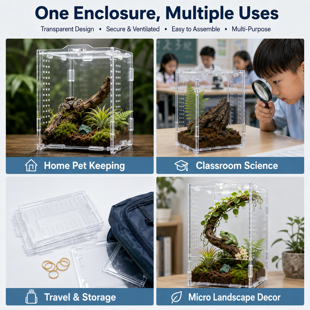 Acrylic insect breeding container