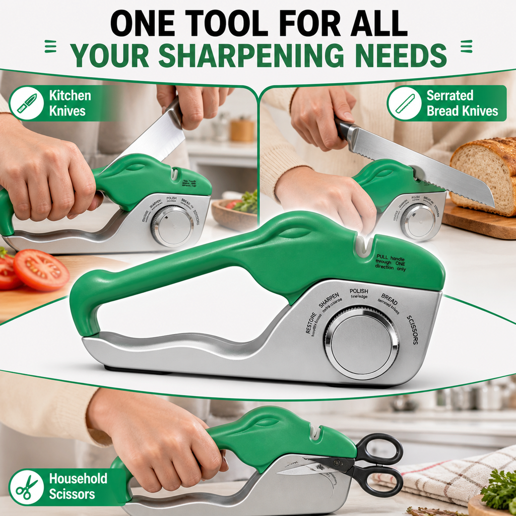 5-in-1 Adjustable Crocodile-Style Knife Sharpener