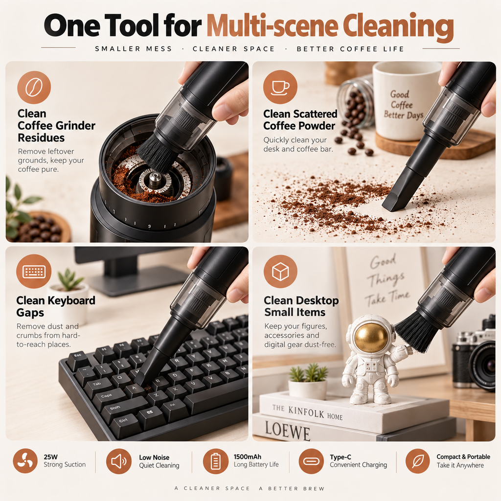 Coffee Grinder Cleaner Mini Vacuum