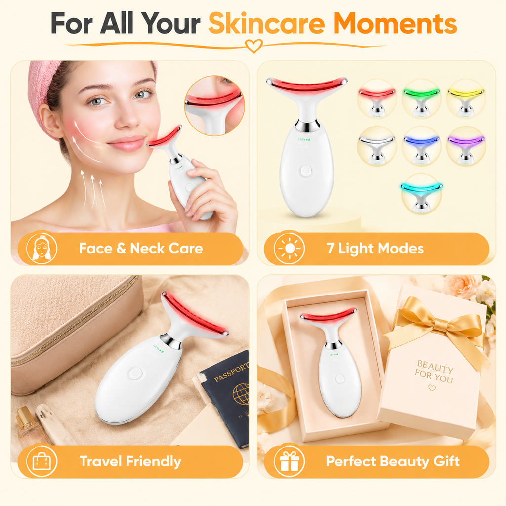7-Color Light & Red Light Beauty Massage Device