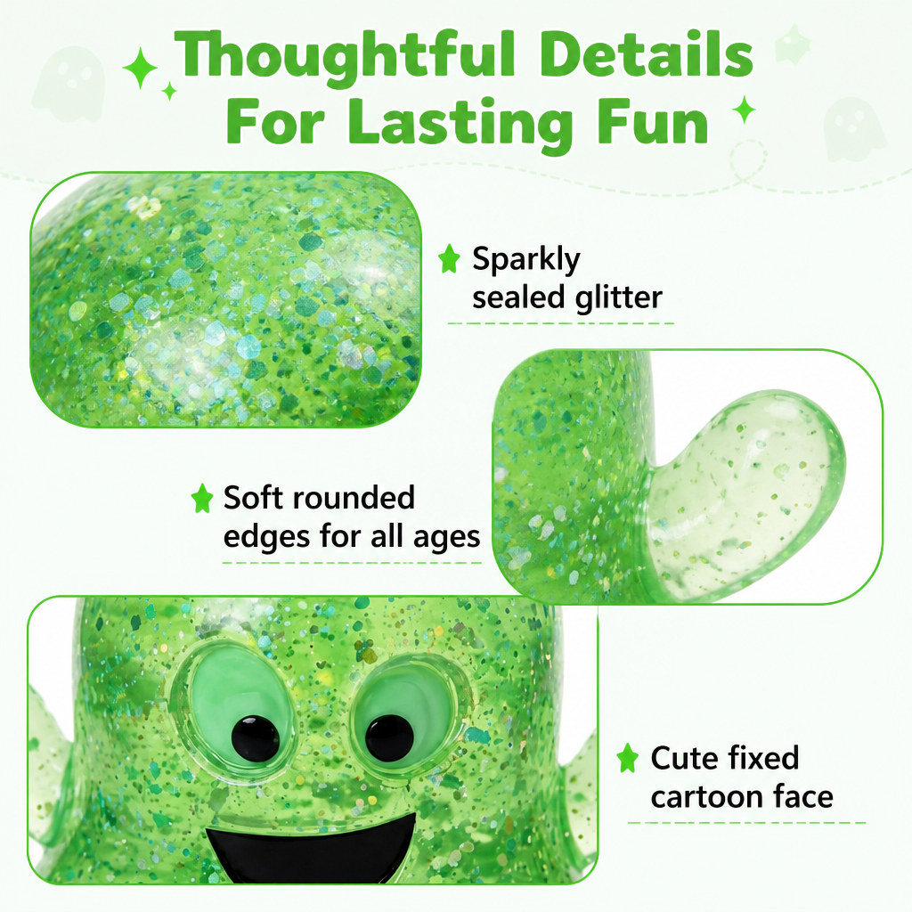 Stress-relieving ghost-shaped slow-rebound soft and cute fingertip toy