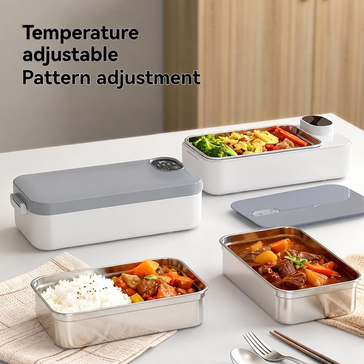 Electric Heating Stainless Steel Insulated Lunch Box