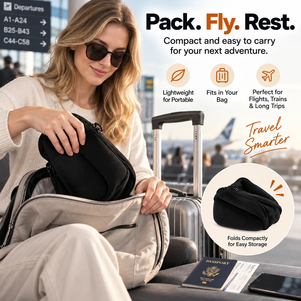 ✈️ 49% OFF 3-in-1 Travel Sleep Support – Blackout Eye Mask & Head Support