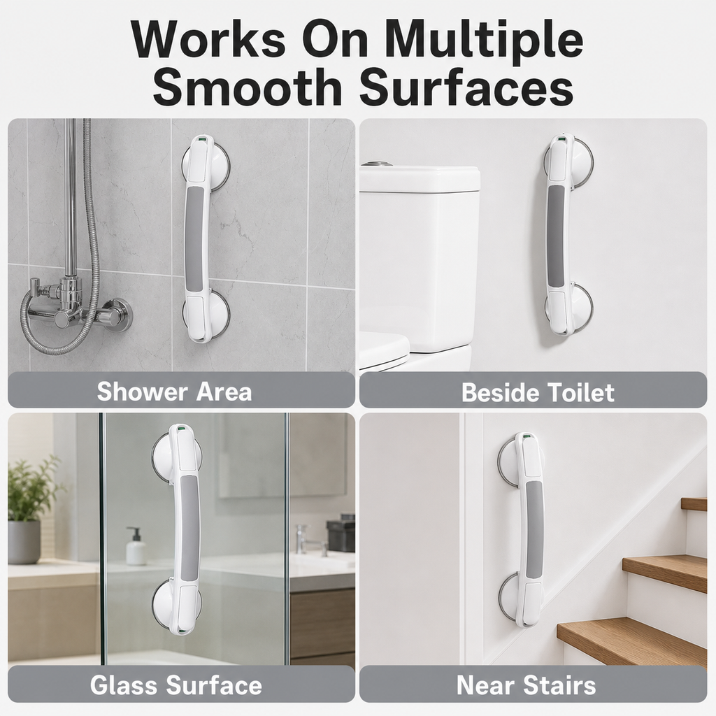 Suction Grab Rail Bar Safe Handle Handrail Disability Bath Shower Safety Support