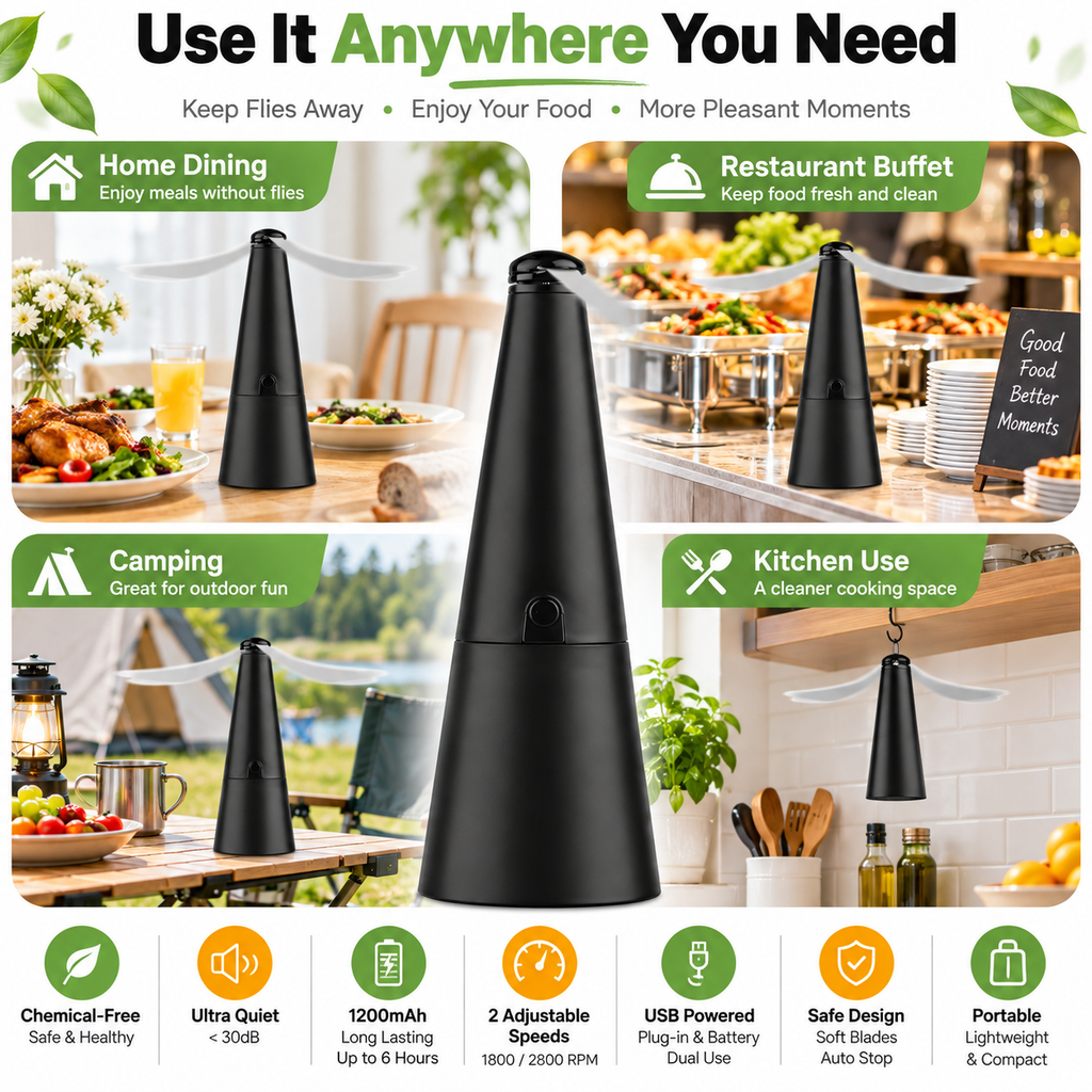 USB Rechargeable Fly Repellent Fan