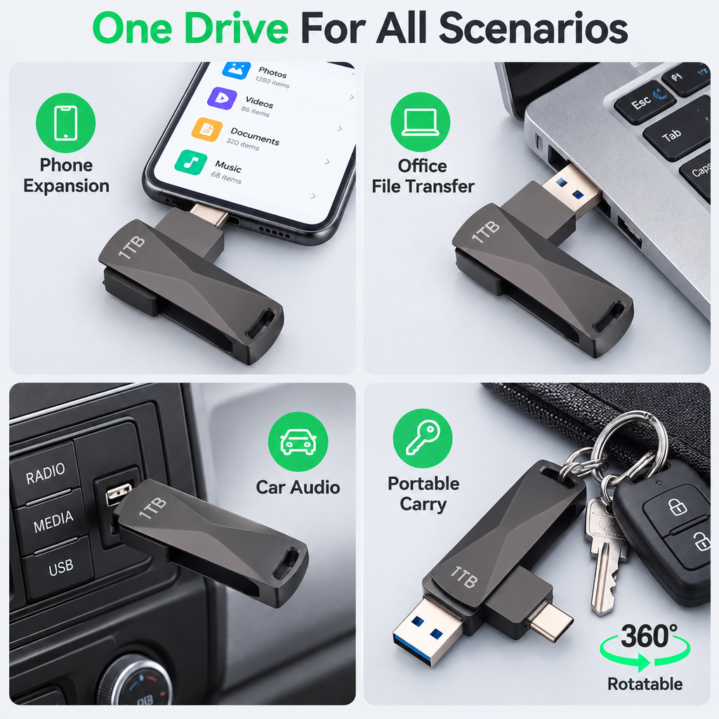 Dual interface U disk Type-c+USB 3.0 U disk