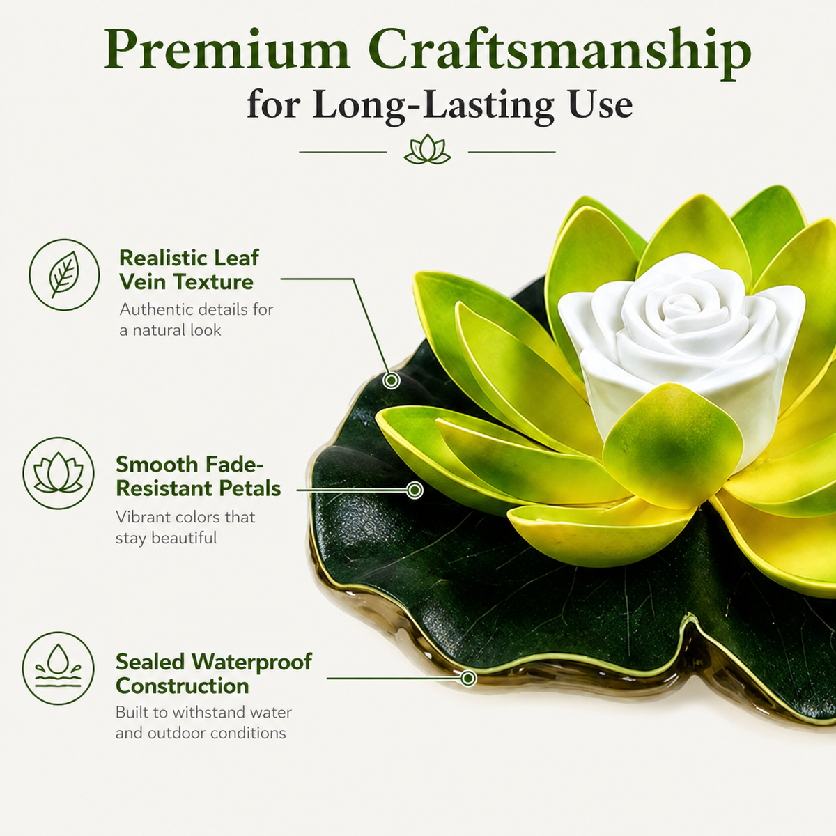 Floating LED lotus lamp
