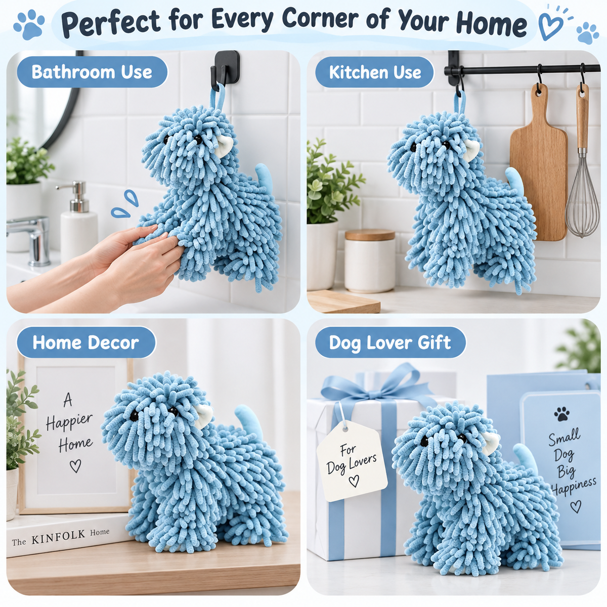 Puppy-shaped hand towel