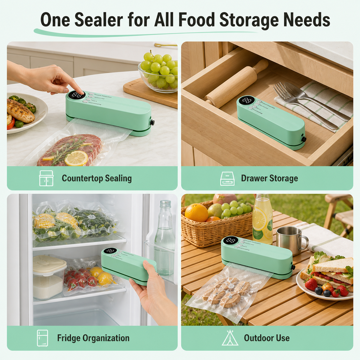 Rechargeable Mini Wireless Vacuum Sealer