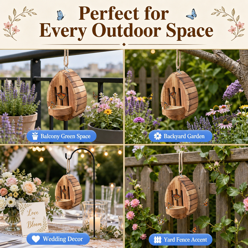 Wooden Butterfly House