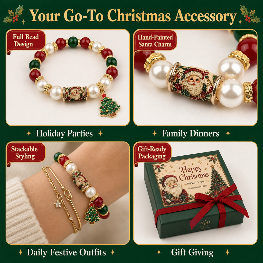 Christmas pearl bracelet