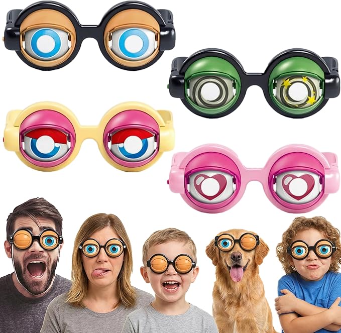 Interactive Winking Mechanism Funny Glasses