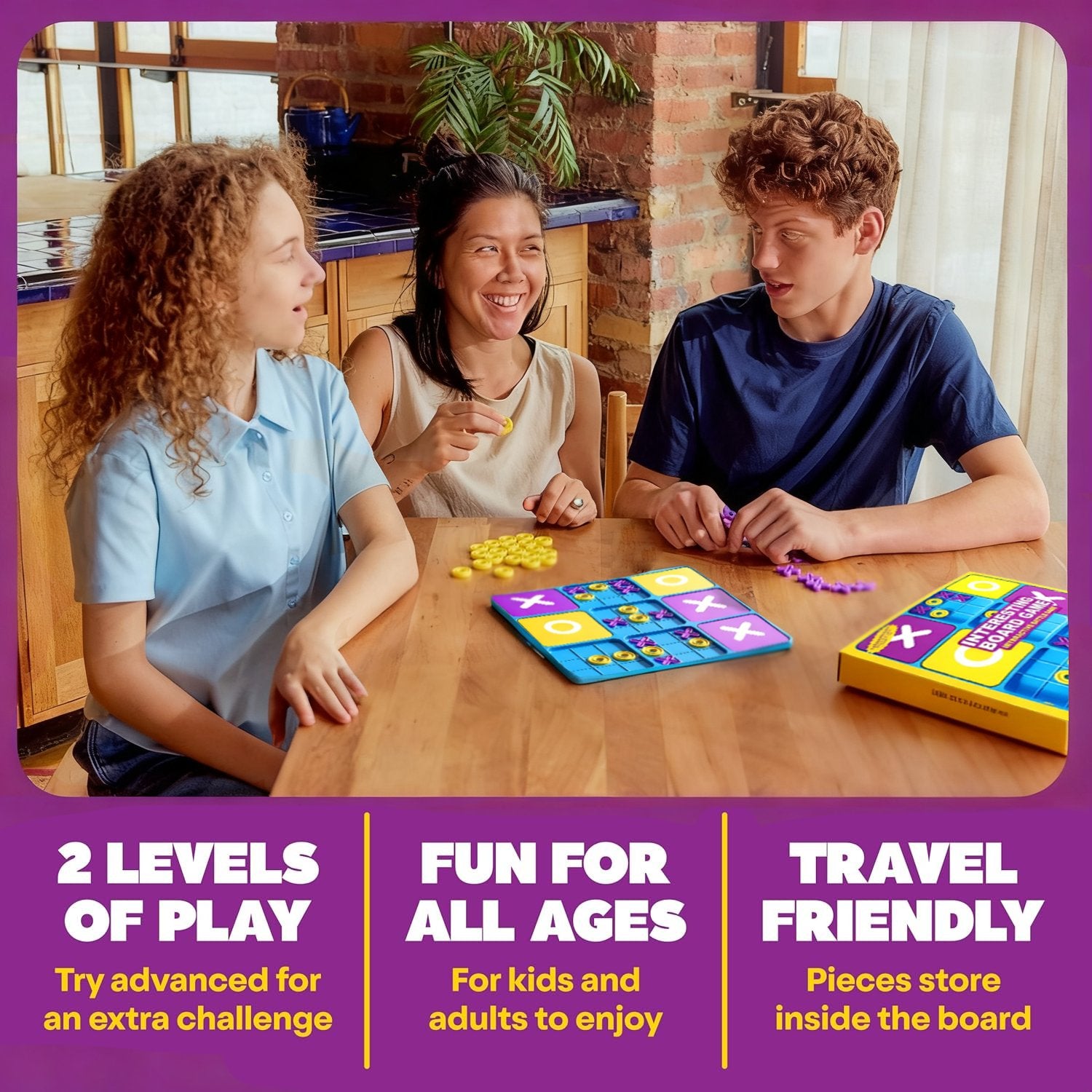 Ultimate Tic Tac Toe – Family Board Game with 2 Fun Modes for Kids & Adults