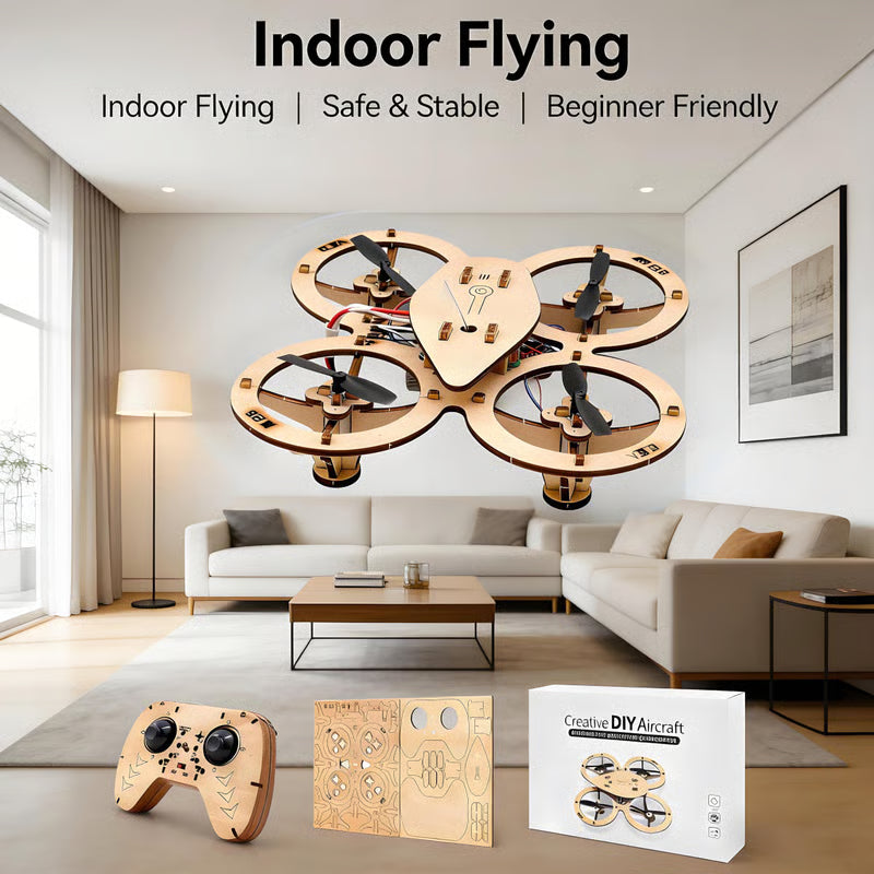 🎁🔥🧩 DIY Wooden Drone Building Kit 🚁