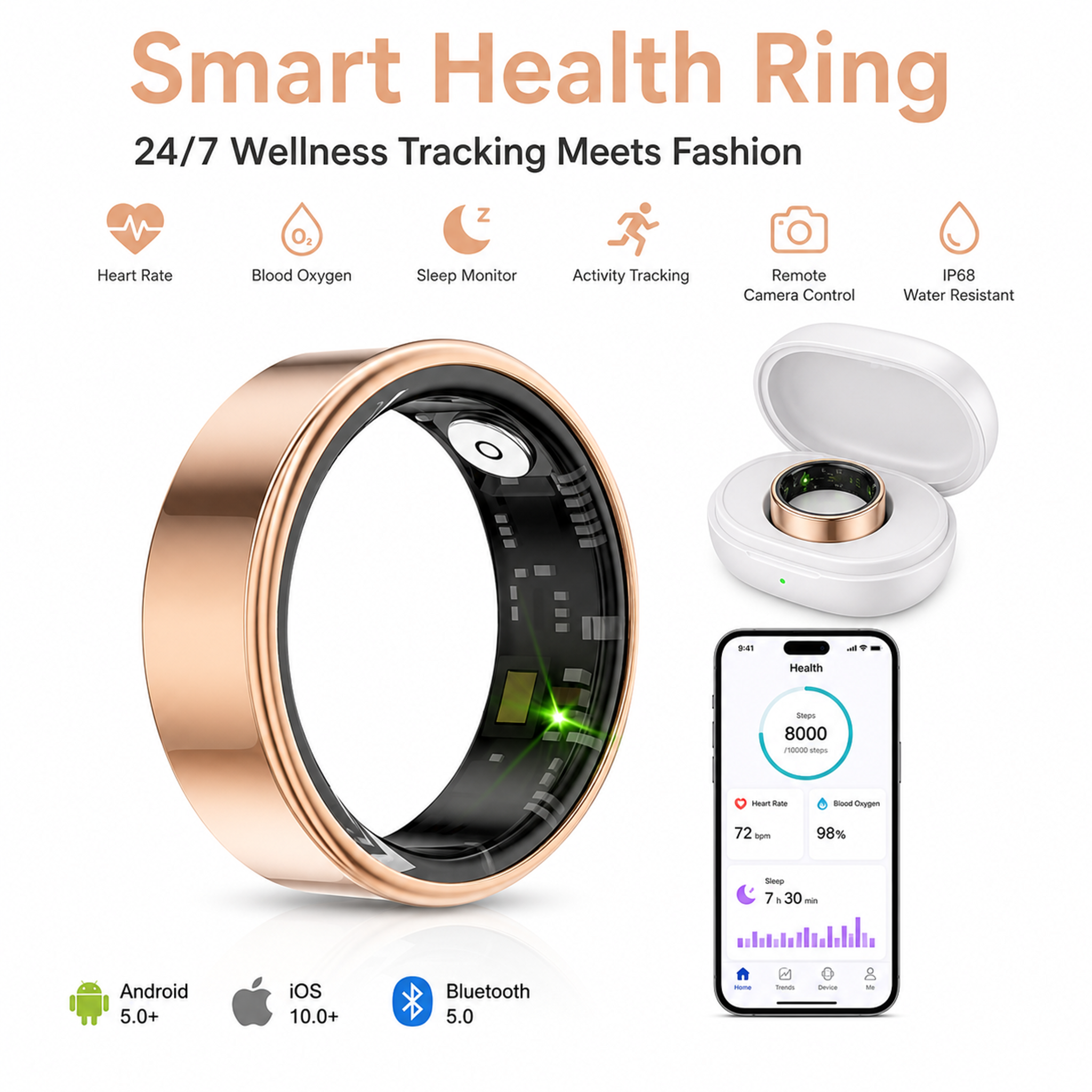 Smart Ring Health and Activity Tracker