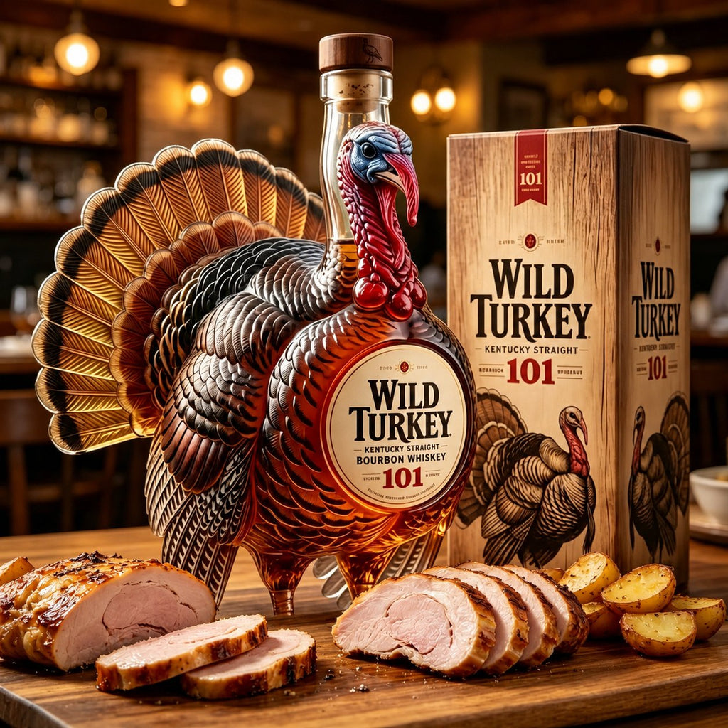 Wild Turkey 101 3D Sculpted Turkey Whiskey Bottle