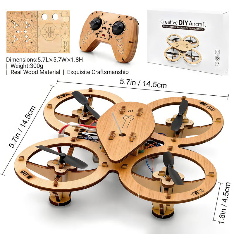 🎁🔥🧩 DIY Wooden Drone Building Kit 🚁