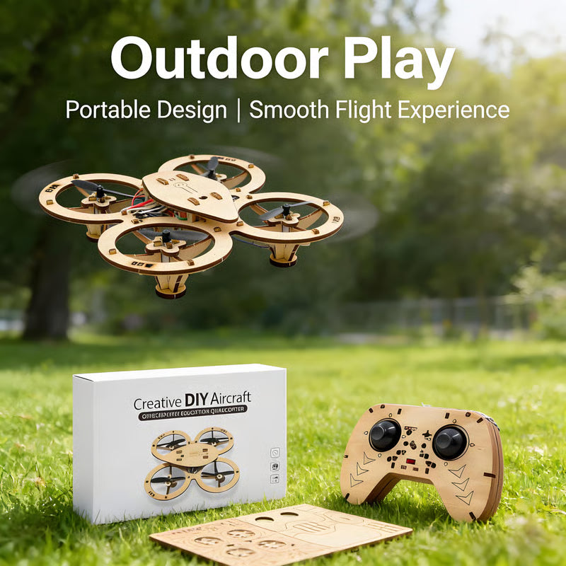 🎁🔥🧩 DIY Wooden Drone Building Kit 🚁