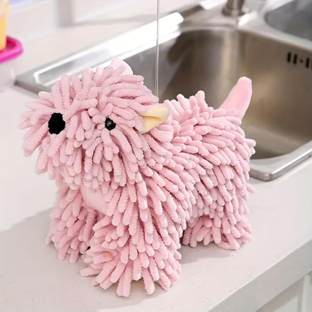Puppy-shaped hand towel
