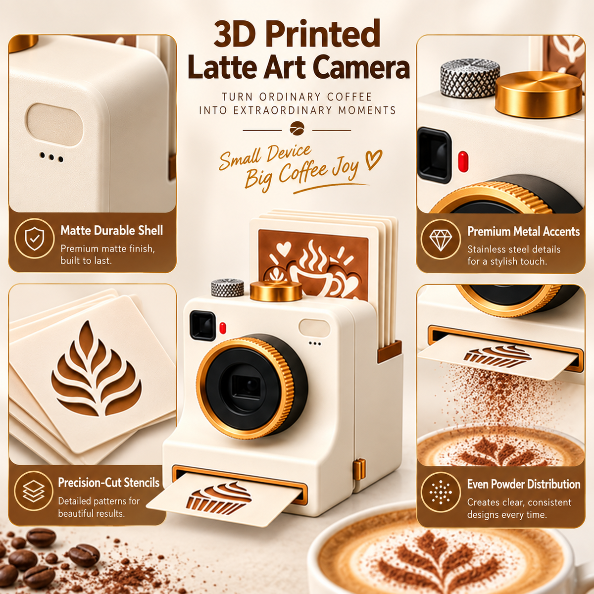 3D Printed Latte Art Camera