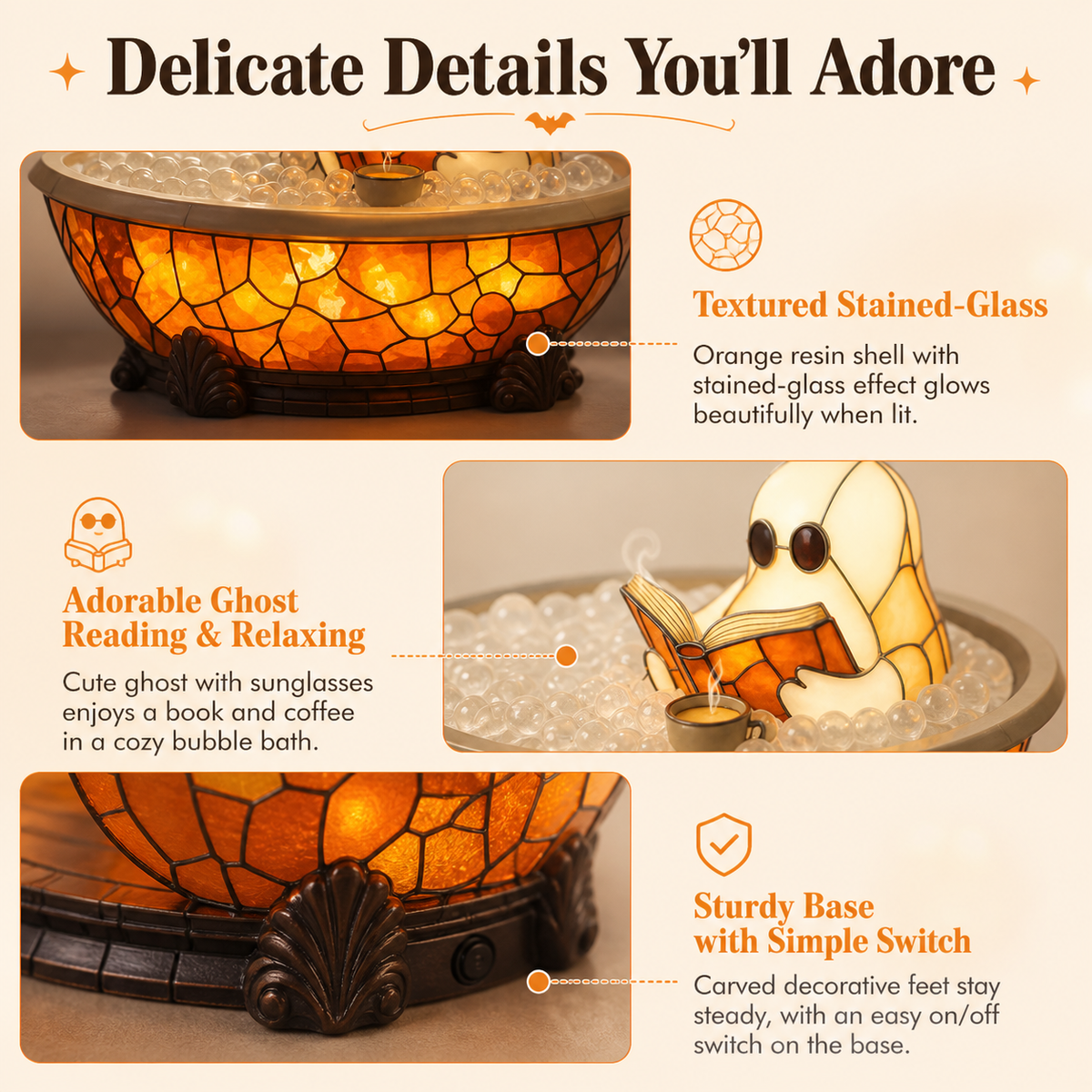 LED Bubble Bath Lamp Halloween Night Light
