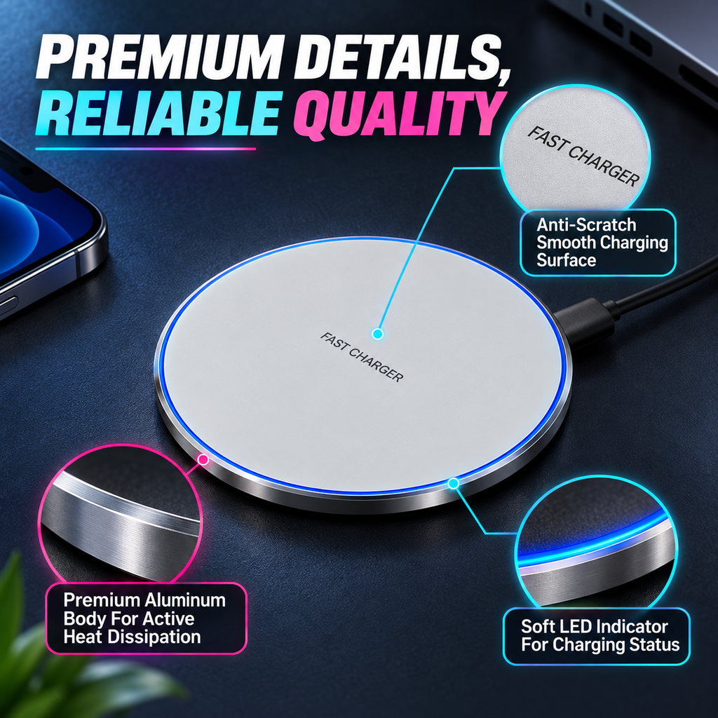 Aluminum Wireless Charging Pad