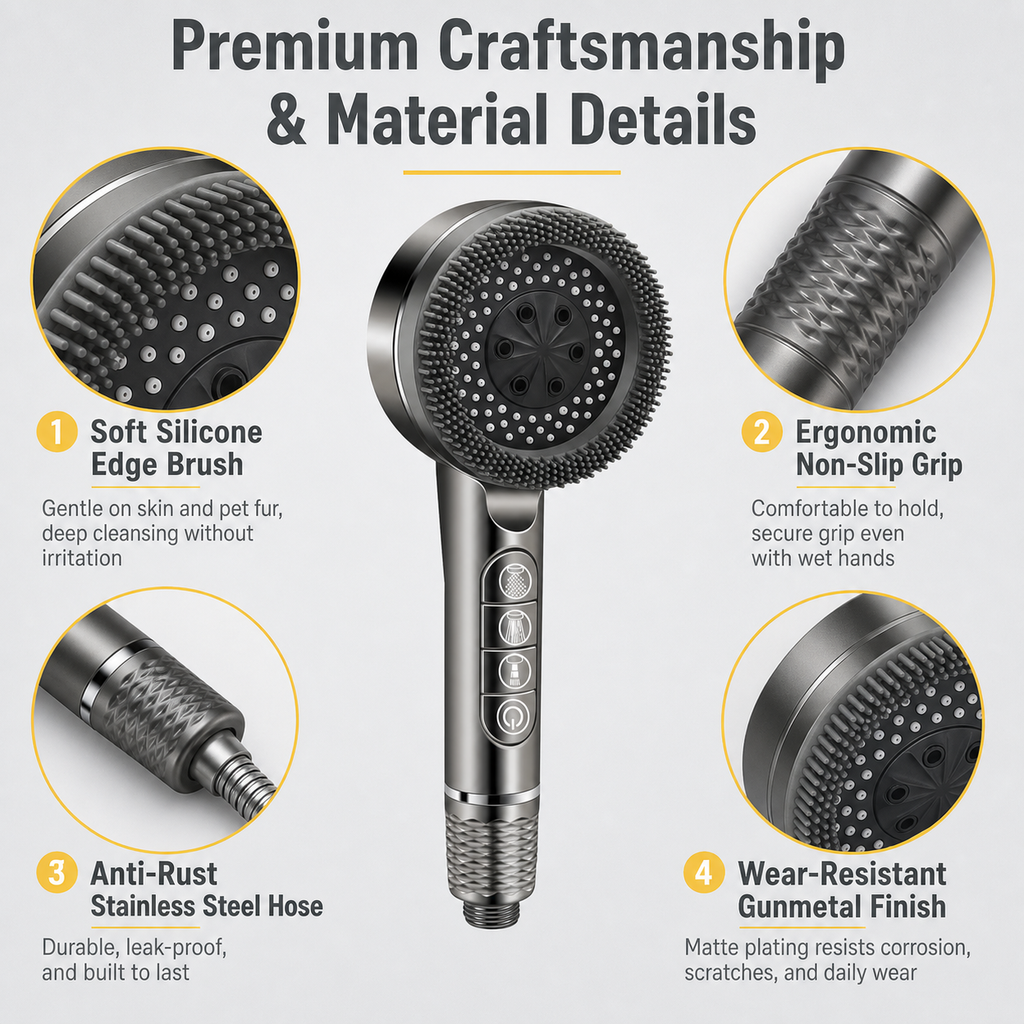 Retro American Handheld Shower Head