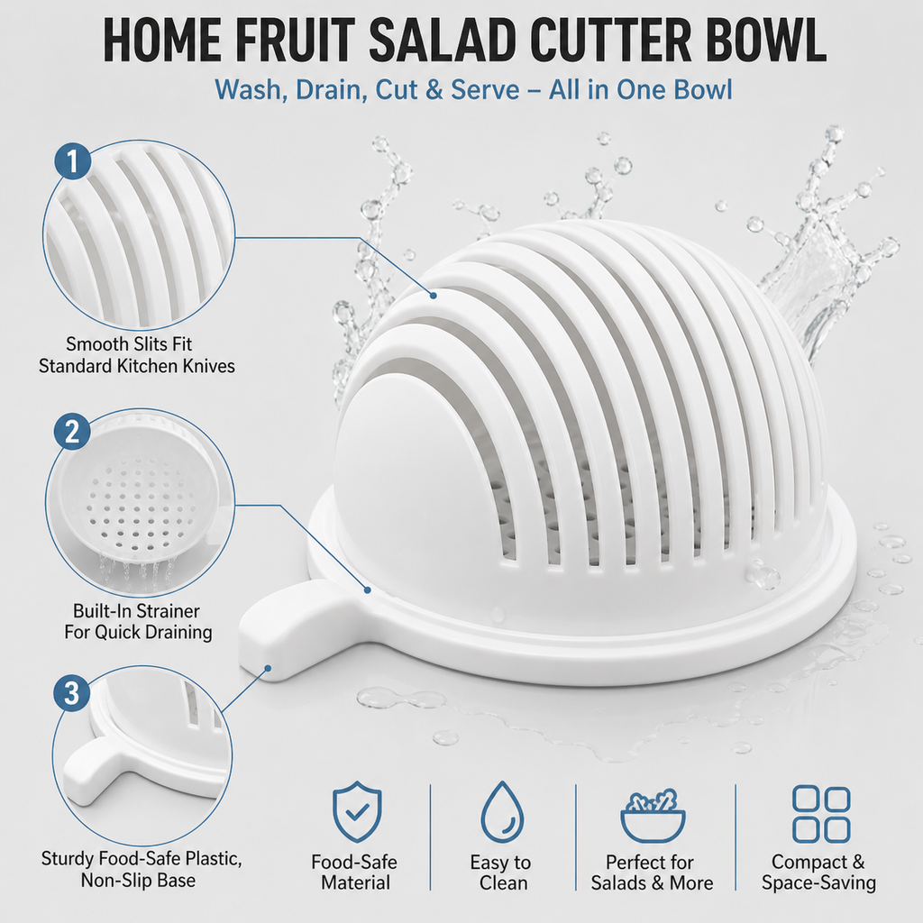 Fruit Salad Cutter Bowl with Strainer