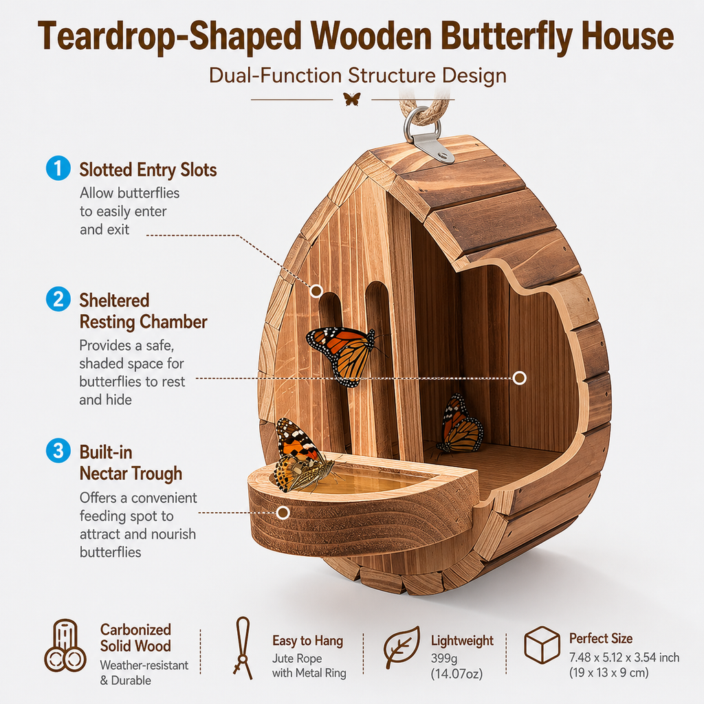Wooden Butterfly House