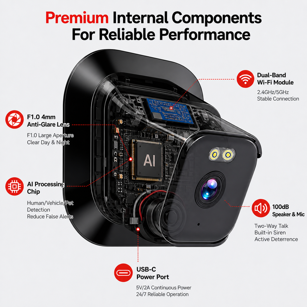 Indoor HD Security Camera with Night Vision