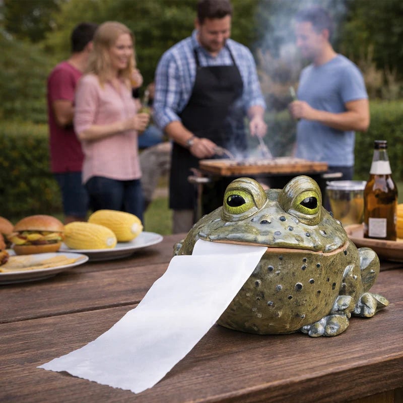 Funny Toad Tissue Holder🐸– Novelty Resin Tissue Box Cover for Home Decor
