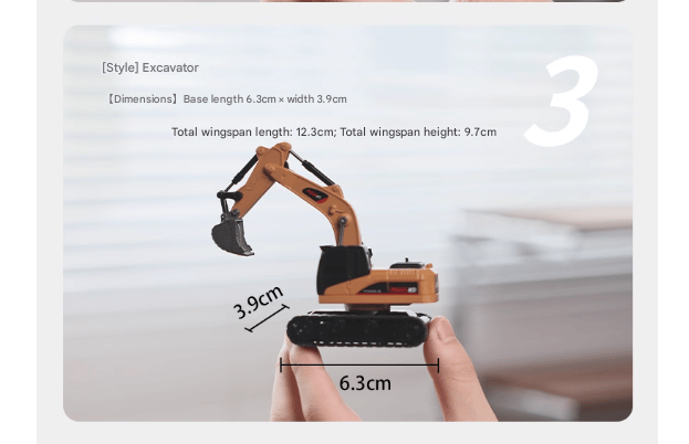 🚜 1:64 Premium Alloy Mini RC Construction Set – Forklift, Excavator & Dump Truck