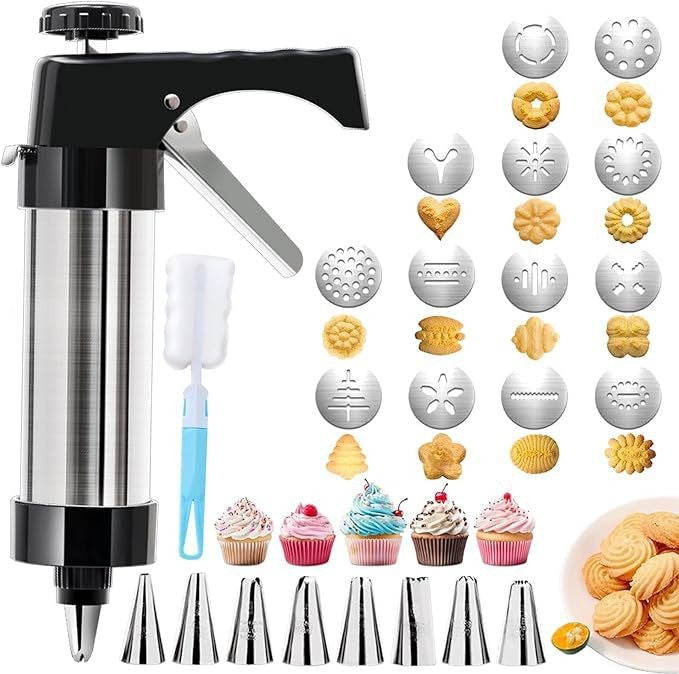 Cookie Press (includes decorating nozzles and bean paste molds)