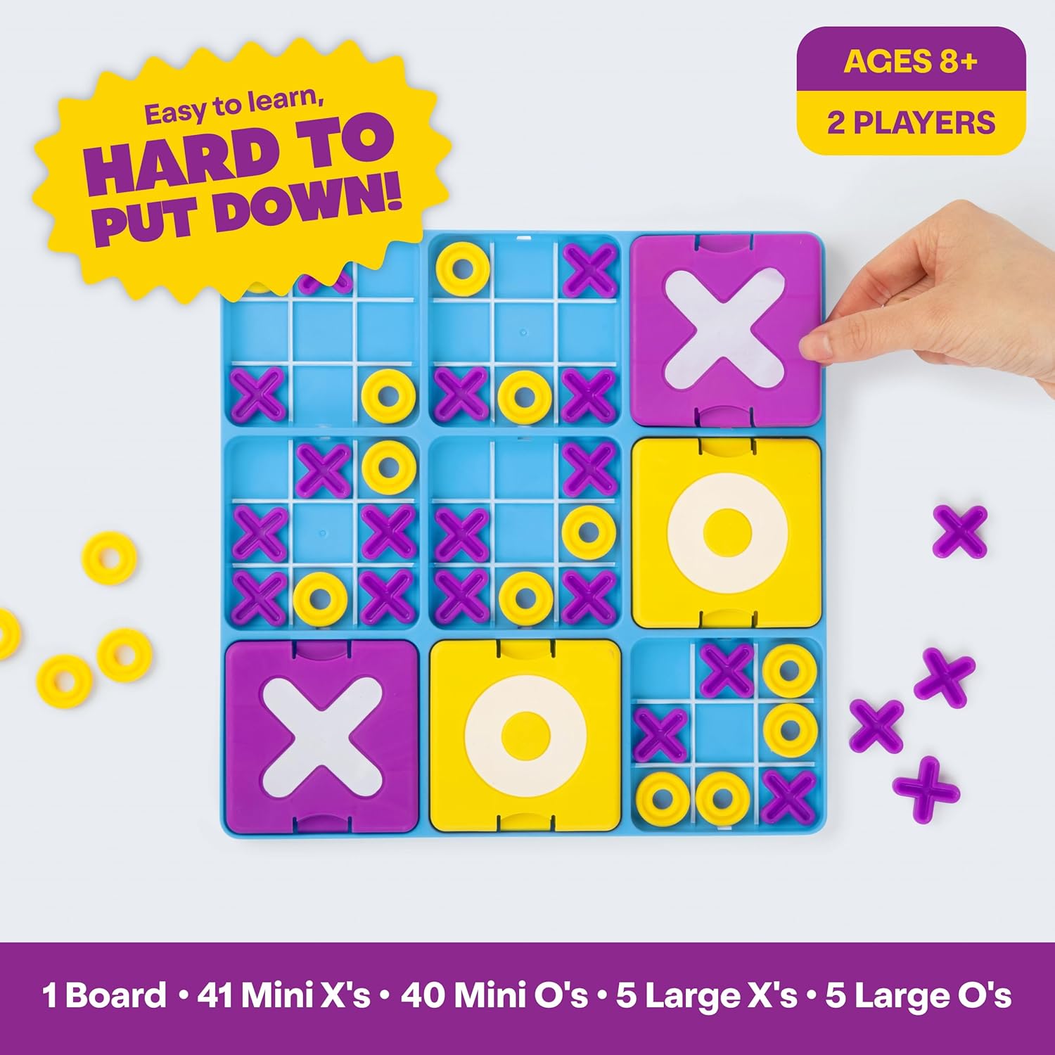 Ultimate Tic Tac Toe – Family Board Game with 2 Fun Modes for Kids & Adults